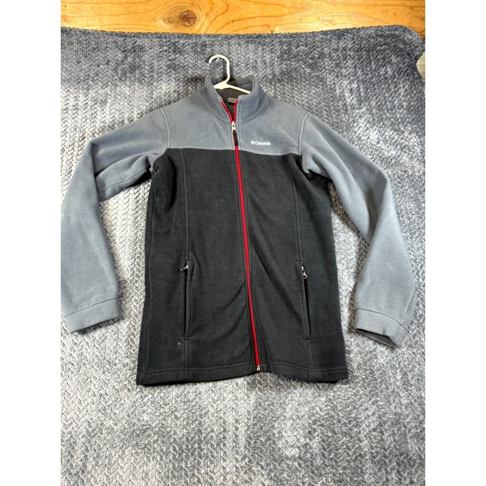 Columbia‎ Steens Mountain II Fleece Jacket Boys XL Black Gray Everyday Outdoor